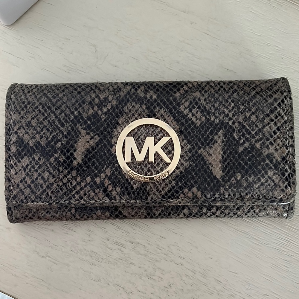 Michael Kors Snakeskin Leather Wallet